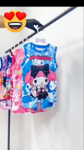 【BUY1 TAKE1】MELODY Kids Jersey Terno Sando Shorts for Kids Girl Printed [2-8 Years Old]