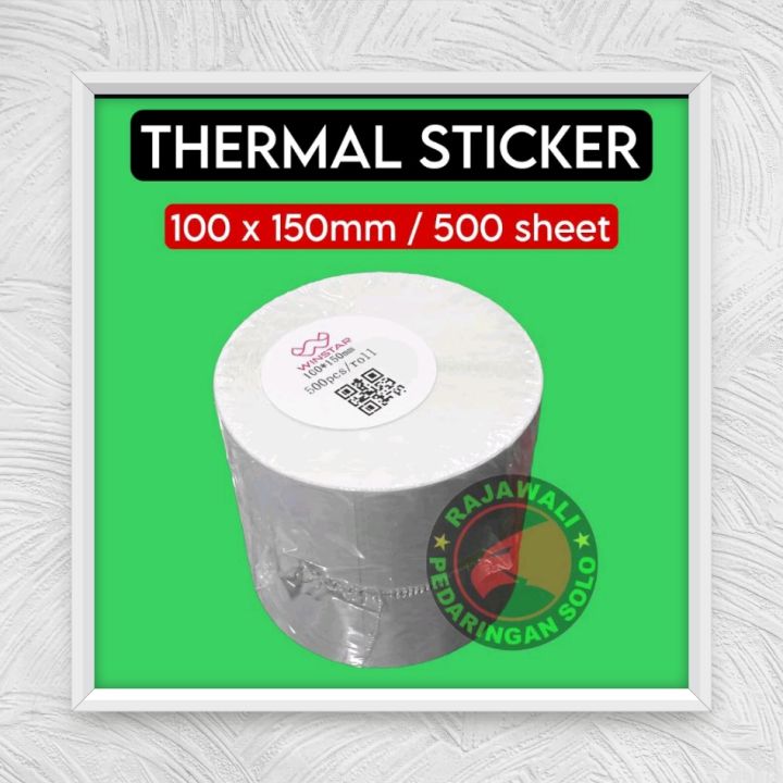 STICKER THERMAL LABEL RESI 100 X 150 500 LEMBAR THERMAL STICKER ...