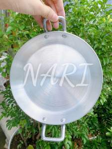 Chảo nhôm đáy bằng size từ 16cm - 22cm chảo chiên trứng chiên thức ăn có tay cầm cao cấp - gia dụng Nari