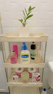 3/4/5 Layer Moving Rack Bathroom Storage Shelf Gap shelf shampoo Bedroom Organizer Rack