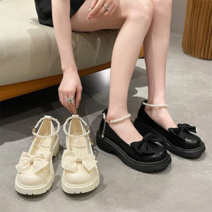 Japanese JK Shoes Small Leather Shoes Womens British Style 2024 Spring and Autumn New Black Platform Lolita Mary Jane Single-Layer Shoes