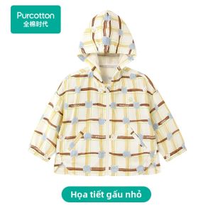 Purcotton | Áo Khoác Bé Sơ Sinh Cotton Chống Nắng và Điều Hòa
