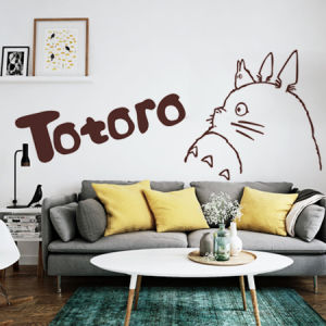 Miyazaki Hayaototoro Childrens Room Wall Stickers Cartoon Animation Wallpaper Stickers Living Room Television Background Wall Decorative Stickers