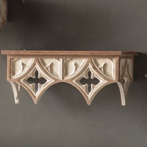Retro Carved Wood Wall Shelf Artistic Vintage Living Room Decorative Partition for Homestay Special Shaped Wooden Structure