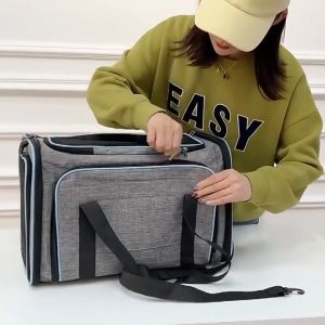 Expandable Cat Bag Large Pet Bag Pet Carrier Cat Carrier Bag Beg Kucing Travel Murah Dog Carrier Bag Pet Travel Carrier 貓包