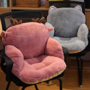 Comfortable Seat Cushion for Office Chair with Integrated Backrest Thickened Cushion Exam Desk Chair Student Butt Pad Pillows