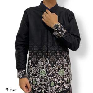 Kemko Print Kemeja Koko Pria Lengan Panjang Regular Fit Erkape 005