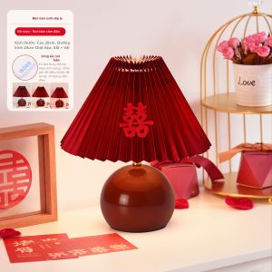 HAOXIANGJIA | Đôi Đèn Ngủ Cưới Màu Đỏ