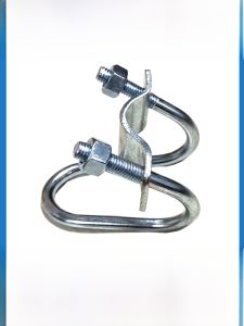 Double U-Shaped Hoop Galvanized U-Bolt Double U Cross Pipe Clamp Cross Fixed Pipe Clip Water Pipe Fixed