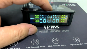 ⚡TPMS Car Wireless Tire Pressure Monitoring System Solar Car Tyre Pressure Alarm Tempera-ture Warning with LCD Display 4 External Sensors