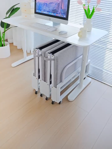 folding bed free install. 折叠床免费安装Manufacturers direct supply cabinet style four fold folding bed for lunch break nap single bed multi-functional shared care office bed
