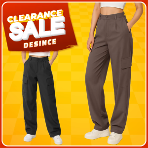 🇲🇾 DESINCE Women Cargo Long Pants Woman Trousers Wide Cut Pants Multi Pocket Loose Seluar Panjang Cargo Perempuan WP 118
