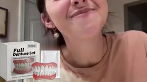 oralhoe | Denture Silicone Kit Temporary Orthodontic Teeth Cover Gums Improve Missing Broken Tooth Confident Smile False Teeth Full Set