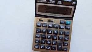 Kalkulator Besar Dagang Sekolah Kantor Display Jumbo 12 Digit 99 Steps Auto Replay Auto Off CT 912