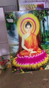 Tranh Phật giáo tráng gương treo tường tranh A DI ĐÀ _ tranh Quan Âmtranh Thích ca mâu ni. trang trí phòng kháchphòng thờ