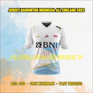 Jersey BADMINTON INDONESIA ALL ENGLAND 2023 free custom