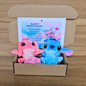 ✨ Cute Gift  Angel and Stitch Bag Pendant Anniversary Monthsary Valentines Holidays free Message