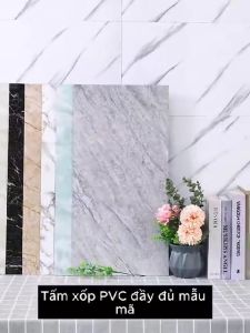 Combo 10 Miếng dán tường giả đá thạch anh cao cấp xốp nhựa dán tường giả gạch men giá rẻ KT 30x60cm 2025