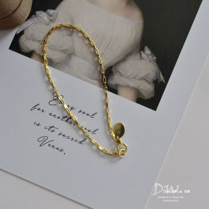 Light Tone Gold 14K Plated Bracelet Elegant Simple Versatile Fine Chain Stylish Womens Bracelet Stackable Gift