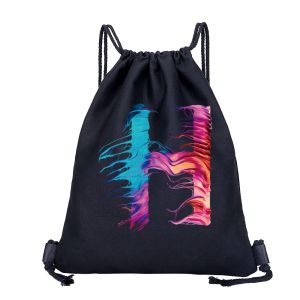 26 Initials Print Drawstring Bag Backpack Portable Lightweight Beach Sports Travel Bag Multifunctional Sundries Bag