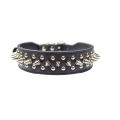 Adjustable Leather Pet Dog collar Neck Strap Supplies PU Leather Punk Rivet Spiked Dog Collar Pet Collars For Small Dog Cat. 