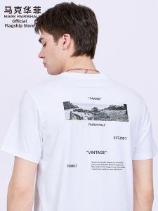 Mark Fairwhale | Embroidered Backprint Short Sleeve T-Shirt for Men