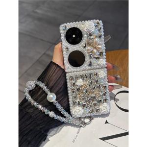 Luxury Rhinestone Butterfly for Pocket2 Phone Case Zflip6 Foldable Screen Oppofindn3flip/N2flip Protective Case Glory Magicvflip Rhinestone Bracelet All New Arrival Trendy