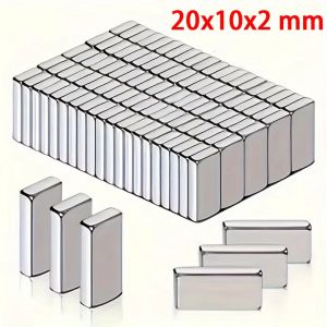 5/10/20/50/100Pcs Neodymium Rectangular Magnet for Tool Storage Office Science Education Refrigerator Magnets 20x10x2mm Super Powerful Strong Magnetic Permanent