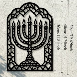 CIFbuy | CIFbuy Metal Menorah Wall Art Gaming Mouse Pad Non-Slip Rubber Base Edge-Locked Laptop Desk Mat