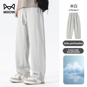 MiiOW | Mens Ice Silk Mesh Pants Loose Fitting Straight Leg