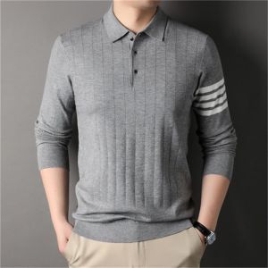 TUCANO | Spring New Vertical Striped Knitwear POLO Shirts