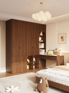 Space Saving Childrens Wardrobe Desk Combination