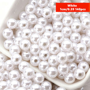 10mm 140pcs DIY Red Navy Blue And White Round Acrylic Beads Suitable For DIY Making