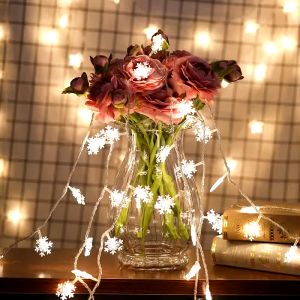 30 LED Colorful Snow Flakes Christmas Solar Decoration Lights Christmas Lights LED String Light Outdoor Indoor
