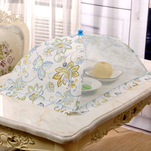 คลุมโต๊ะอาหารรูปวงกลมขนาดใหญ่พับได้ ผ้าคลุมอาหารสำหรับใช้ในบ้าน ลายลูกไม้ เคลือบอะคริลิก คลุมโต๊ะเหล็ก คลุมโต๊ะไม้