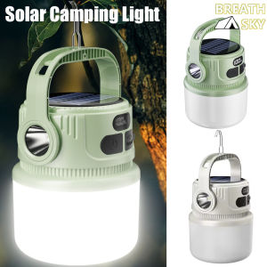 Rechargeable LED Camping Lantern LED Camping Flashlight Rechargeable Camping Lantern Solar Tent Light Waterproof Outdoor