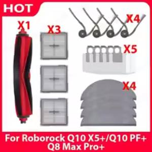 Roborock | For Roborock Q10 X5+/Q10 PF+/Q8 Max Pro+ Parts Main Side Brush HEPA Filter Mop Cloth Dust Bag Vacuum Cleaner Accessories