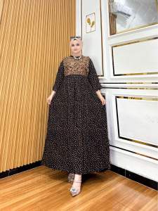 Gamis Clara Hitam Series Gamis Wanita Terbaru