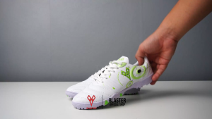 Sepatu Futsal BLASTER Fusion Putih Green Anak dan Dewasa Olahraga Mini Soccer Sol Turf Gerigi