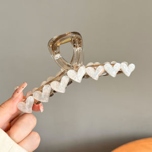 Kẹp Tóc Hình Tim Cỡ Lớn Phong Cách Hàn Quốc Kẹp Tóc Phụ Kiện Tóc Phụ Kiện Tóc Đuôi Cá Cho Phụ Nữ Kẹp Tóc Thời Trang Mới 2025