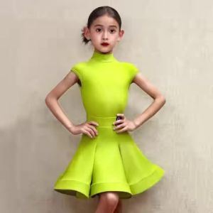 New Spring Summer Girls Latin Dance Dress High-End Competition & Performance Costume Suitable For Stage Performances