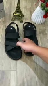 Dép doctor sandal da nam cao cấp đế khâu chỉ xung quanh toàn bộ chắc chắn V9