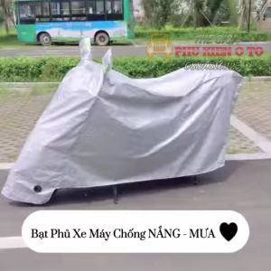 Bạt Phủ Xe Máy Bạt Trùm Xe Máy - Bạt Phủ Tráng Nhôm 3 Lớp Ép Nhiệt Chống Nắng Chống Mưa Bụi Bẩn