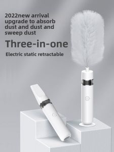 MONLEYTA | Electric Dustpan And Brush Set Non-Falling Hair Long Pole Static Electricity For Home Use Extendable For Gap Cleaning