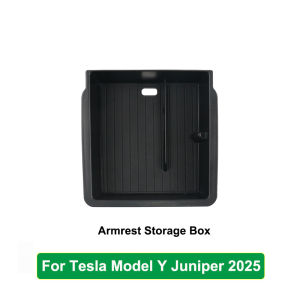 For Tesla New Model Y YL Juniper 2025 2026 Launch Console Armrest Upper Lower ABS Silicone Storage Box Cup Holder Camera Cover
