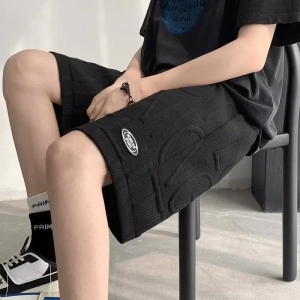 Men Short Pants Men Large Size Straight Leg Beach Five-Point Pants Summer Thin Breathable Wide Leg Cotton Lin Men Shorts