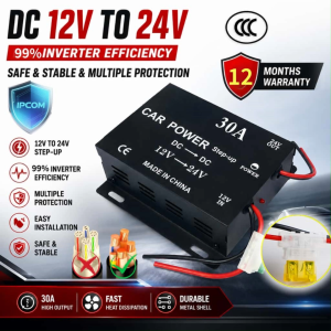 PW-LINK DC 12V to 24V 15A/25A/30A Boost Converter Module Supply Car Power Supply Converter