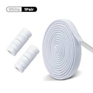 Elastic Laces Sneakers No Tie Shoe laces Colorful Capsule Lock Shoelaces Without ties Kids Adult 0.6cm Flat Shoelace 1Pair/2Pair