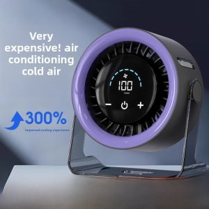 MONLEYTA | Desktop Powerful USB Charging Fan Quiet Office Kitchen Small Circular Fan 100 Levels Adjustable Hang Wall Option