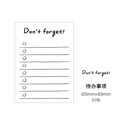 Simple Line Series Sticky Notes Book 50 Pages Daily Check-in Plan Grid List Small Book Infeel.me Brand Paper Supplies